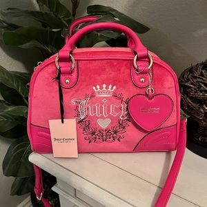 Juicy Couture Bag FREE LOVE HERITAGE BOWLERS Pink Purse
